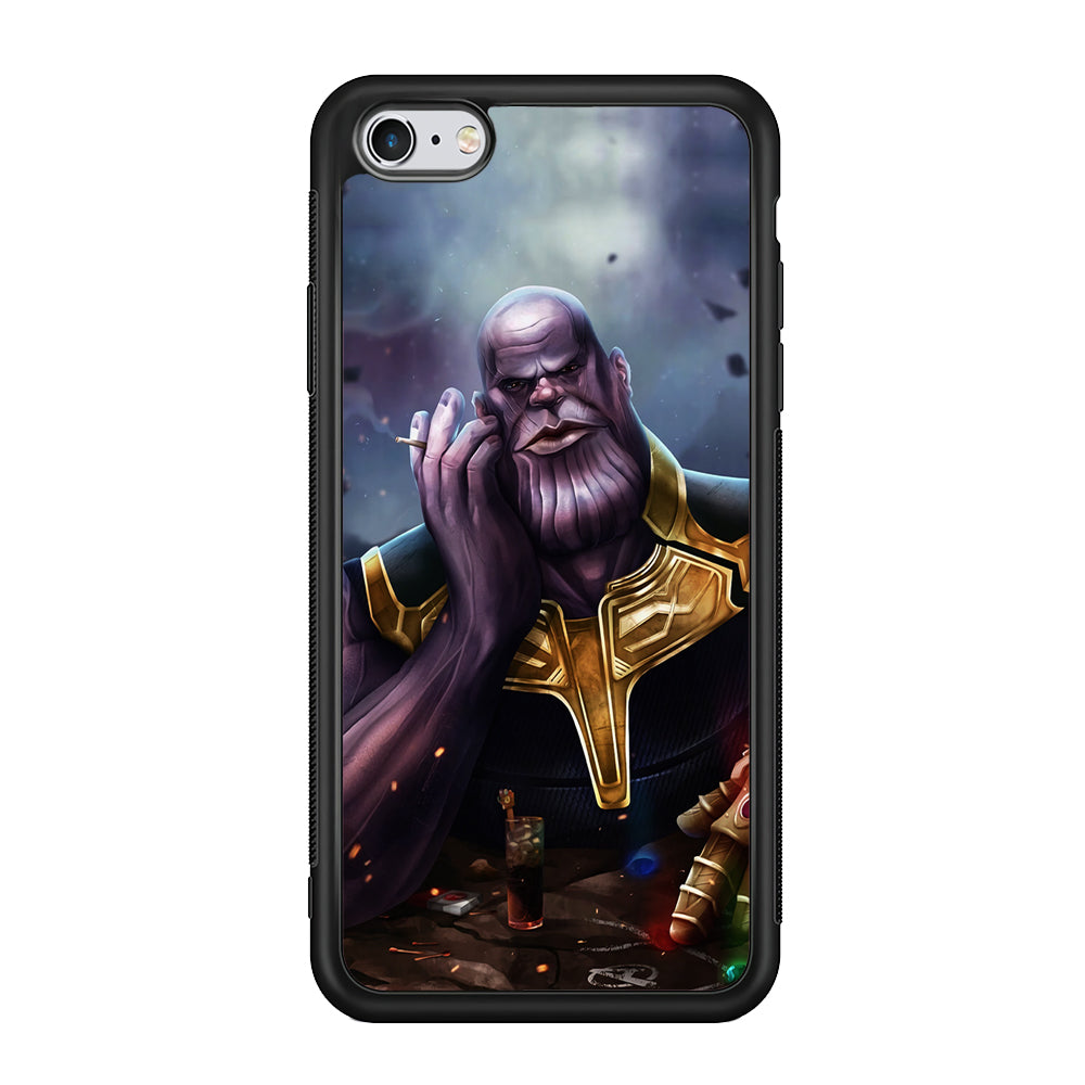 Thanos Chill iPhone 6 | 6s Case-Phone Case-Rubber Black (2D Case)-Altracase