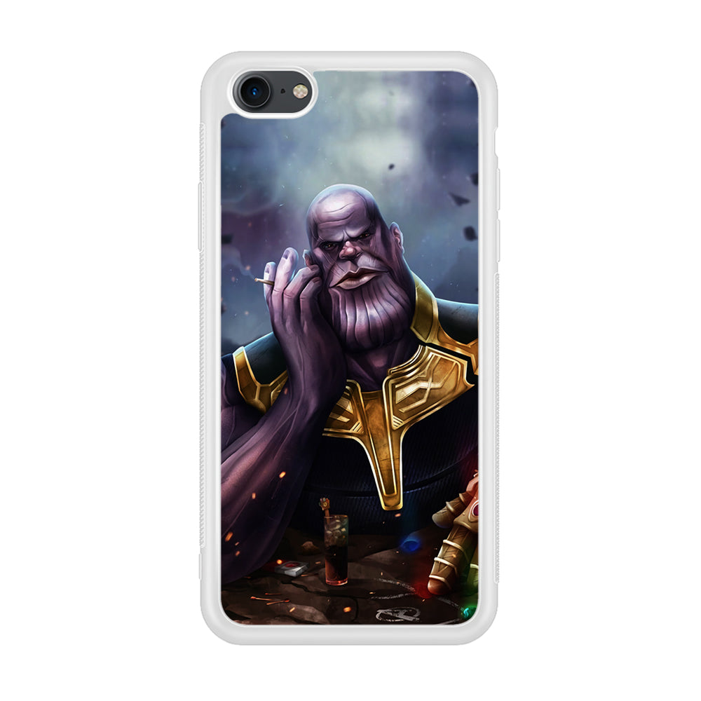 Thanos Chill iPhone 7 Case-Phone Case-Rubber White (2D Case)-Altracase