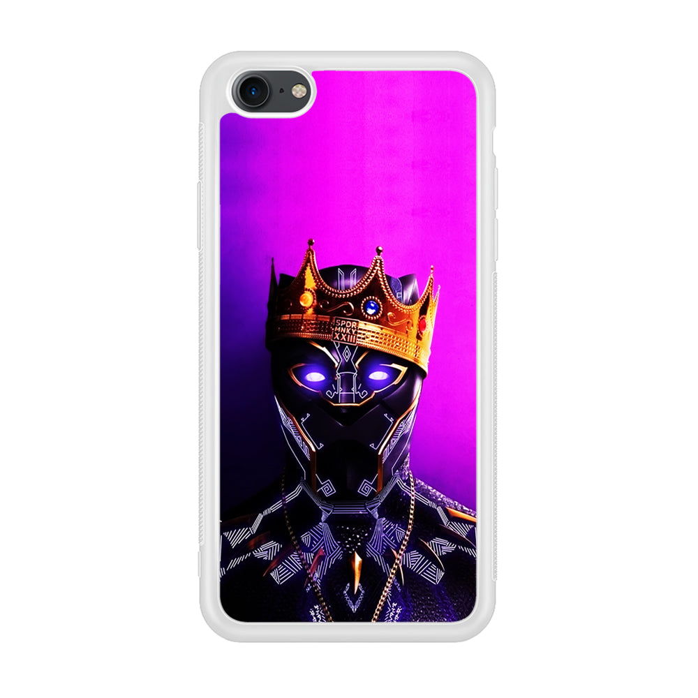 The King Black Panther iPhone 7 Case-Phone Case-Rubber White (2D Case)-Altracase