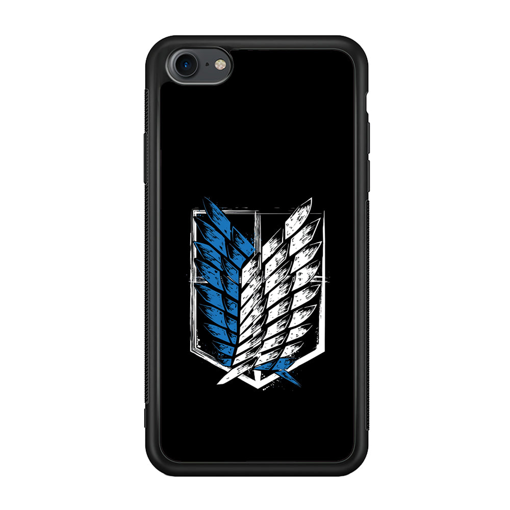The Logo of the Survey Corps iPhone 7 Case-Phone Case-Rubber Black (2D Case)-Altracase