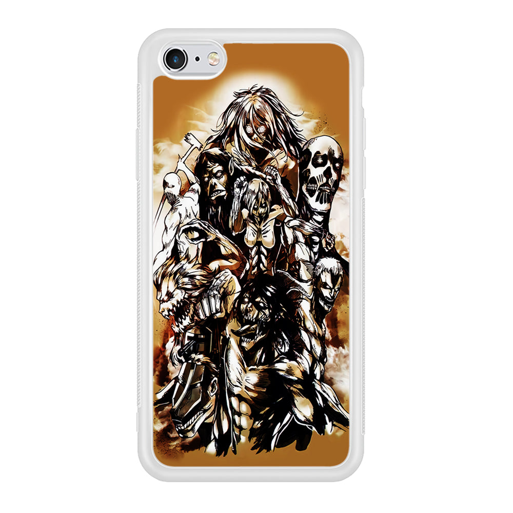 The Nine Titan Shingeki No Kyojin iPhone 6 | 6s Case-Phone Case-Rubber White (2D Case)-Altracase