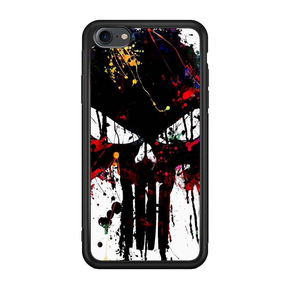 The Punisher Abstract Painting iPhone 7 Case-Phone Case-Rubber Black (2D Case)-Altracase