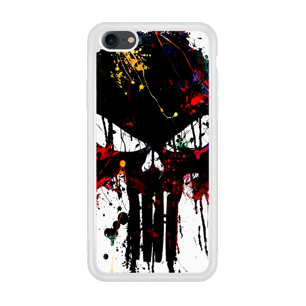 The Punisher Abstract Painting iPhone 7 Case-Phone Case-Rubber White (2D Case)-Altracase