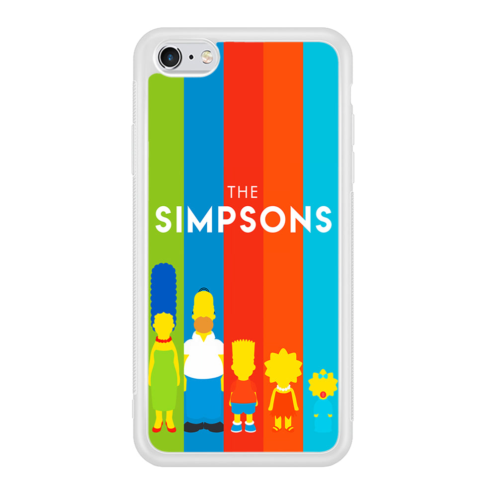 The Simpson Family Colorful iPhone 6 | 6s Case-Phone Case-Rubber White (2D Case)-Altracase