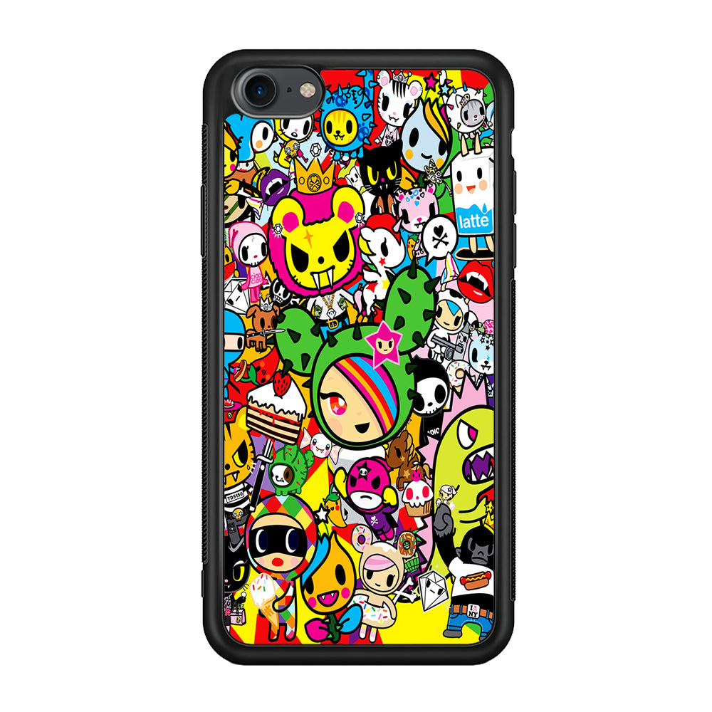 Tokidoki Cute Cartoon iPhone 7 Case-Phone Case-Rubber Black (2D Case)-Altracase