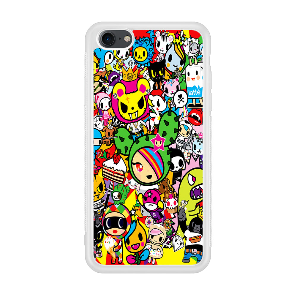 Tokidoki Cute Cartoon iPhone 7 Case-Phone Case-Rubber White (2D Case)-Altracase