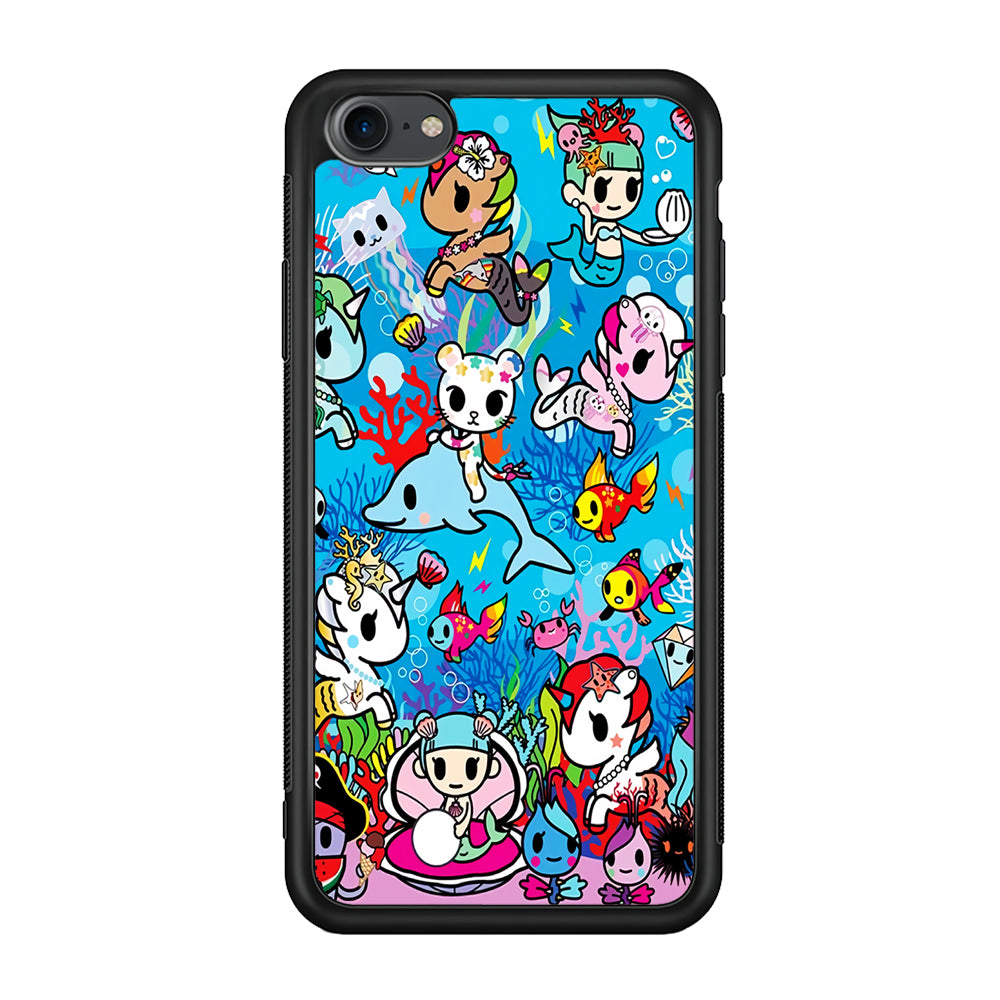 Tokidoki Sea Unicorn iPhone 7 Case-Phone Case-Rubber Black (2D Case)-Altracase