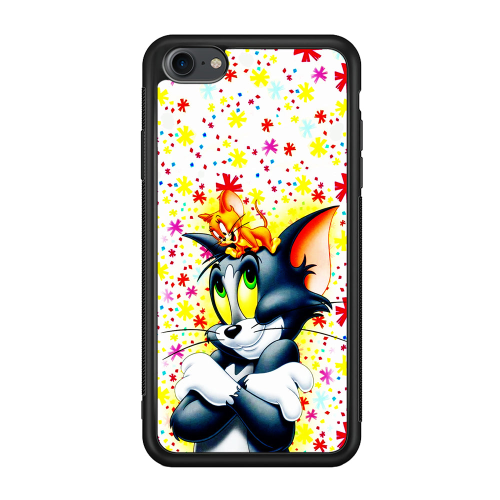 Tom and Jerry Motif iPhone 7 Case-Phone Case-Rubber Black (2D Case)-Altracase