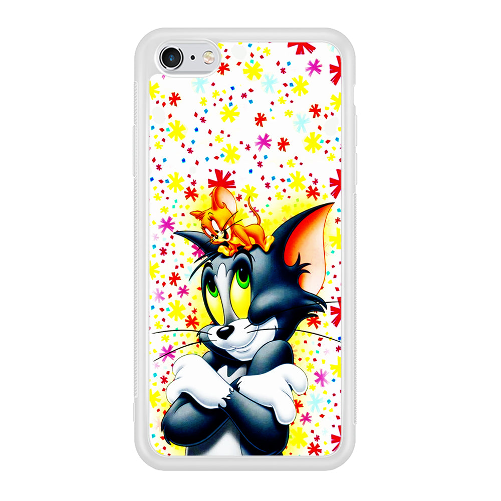 Tom and Jerry Motif iPhone 6 | 6s Case-Phone Case-Rubber White (2D Case)-Altracase