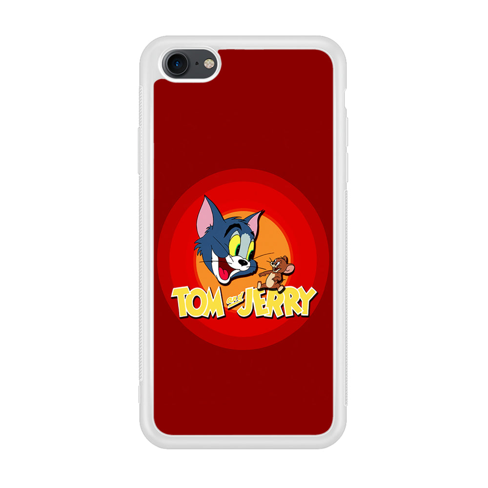 Tom and Jerry Red iPhone 7 Case-Phone Case-Rubber White (2D Case)-Altracase