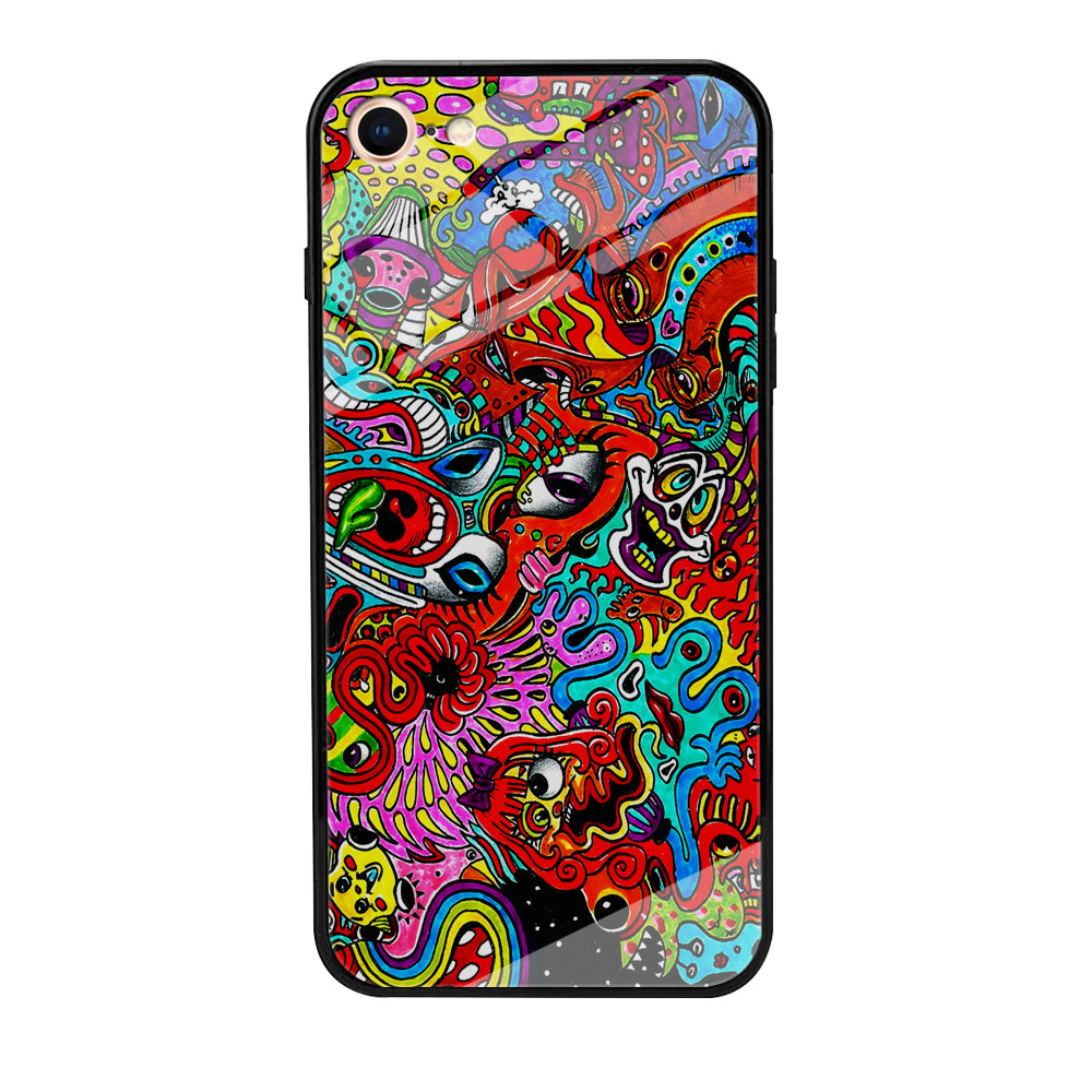 Trippy Aesthetic Colorful iPhone 7 Case-Phone Case-Tempered Glass Case-Altracase
