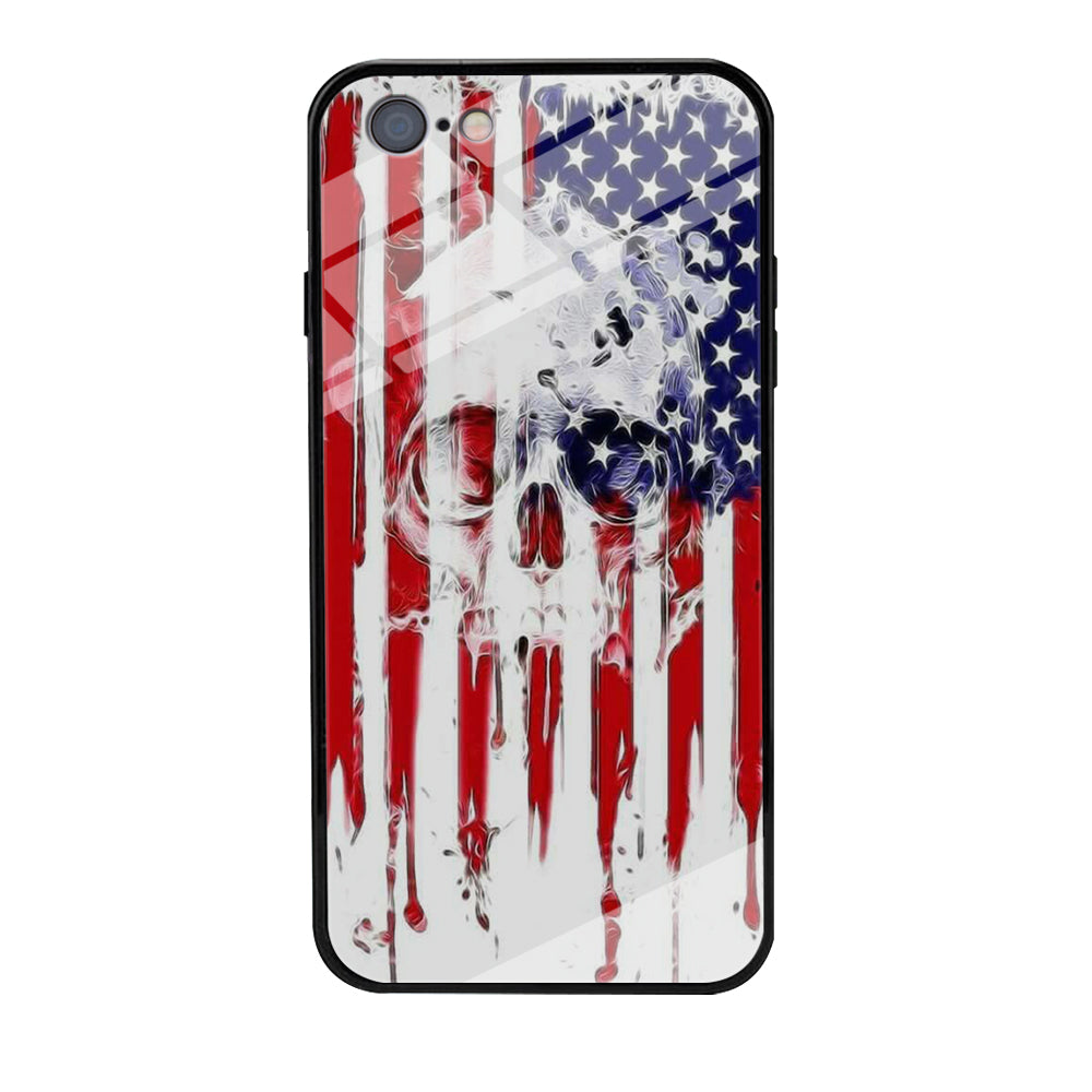 USA Flag Skull iPhone 6 | 6s Case-Phone Case-Tempered Glass Case-Altracase