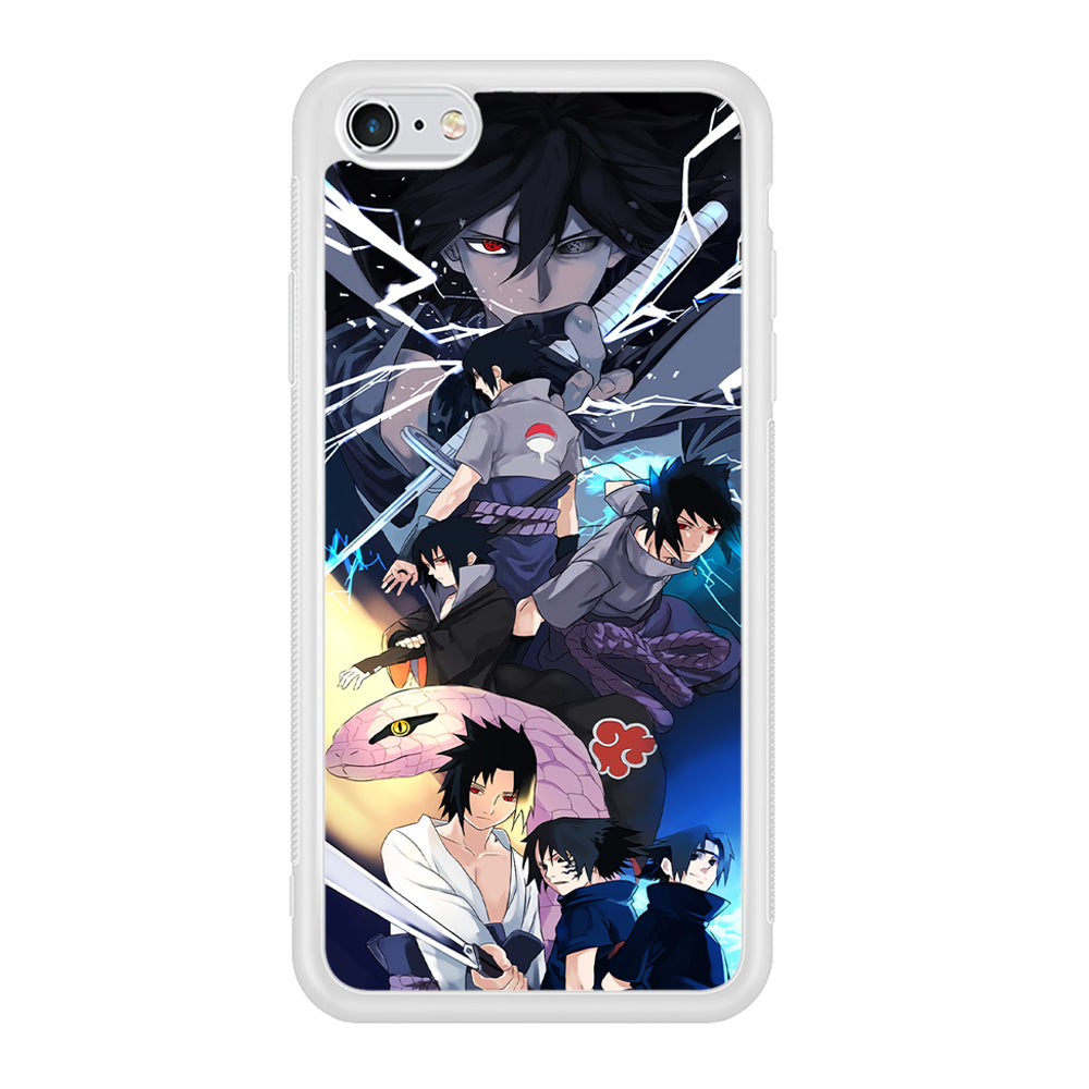 Uchiha Sasuke Growth iPhone 6 | 6s Case-Phone Case-Rubber White (2D Case)-Altracase