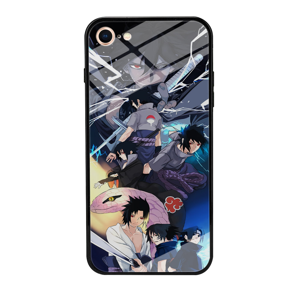 Uchiha Sasuke Growth iPhone 7 Case-Phone Case-Tempered Glass Case-Altracase