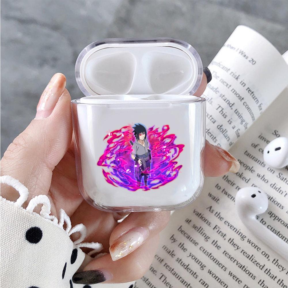 Uchiha Sasuke Hard Plastic Protective Clear Case Cover For Apple Airpods-AirPod Case-Altracase