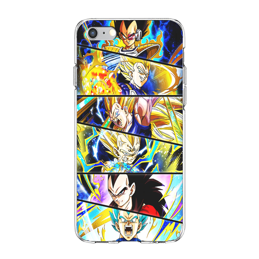 Vegeta Collage Dragon Ball iPhone 6 Plus | 6s Plus Case-Phone Case-Clear Soft Case-Altracase