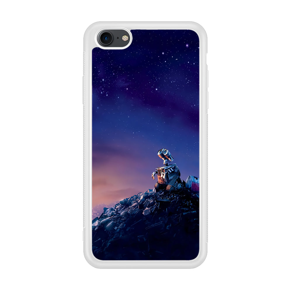 Wall-e Looks Up at The Sky iPhone 7 Case-Phone Case-Rubber White (2D Case)-Altracase