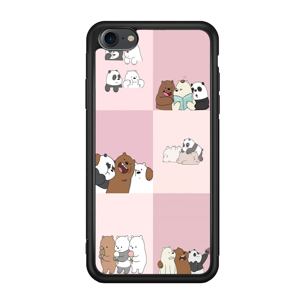 We Bare Bear Daily Life iPhone 7 Case-Phone Case-Rubber Black (2D Case)-Altracase