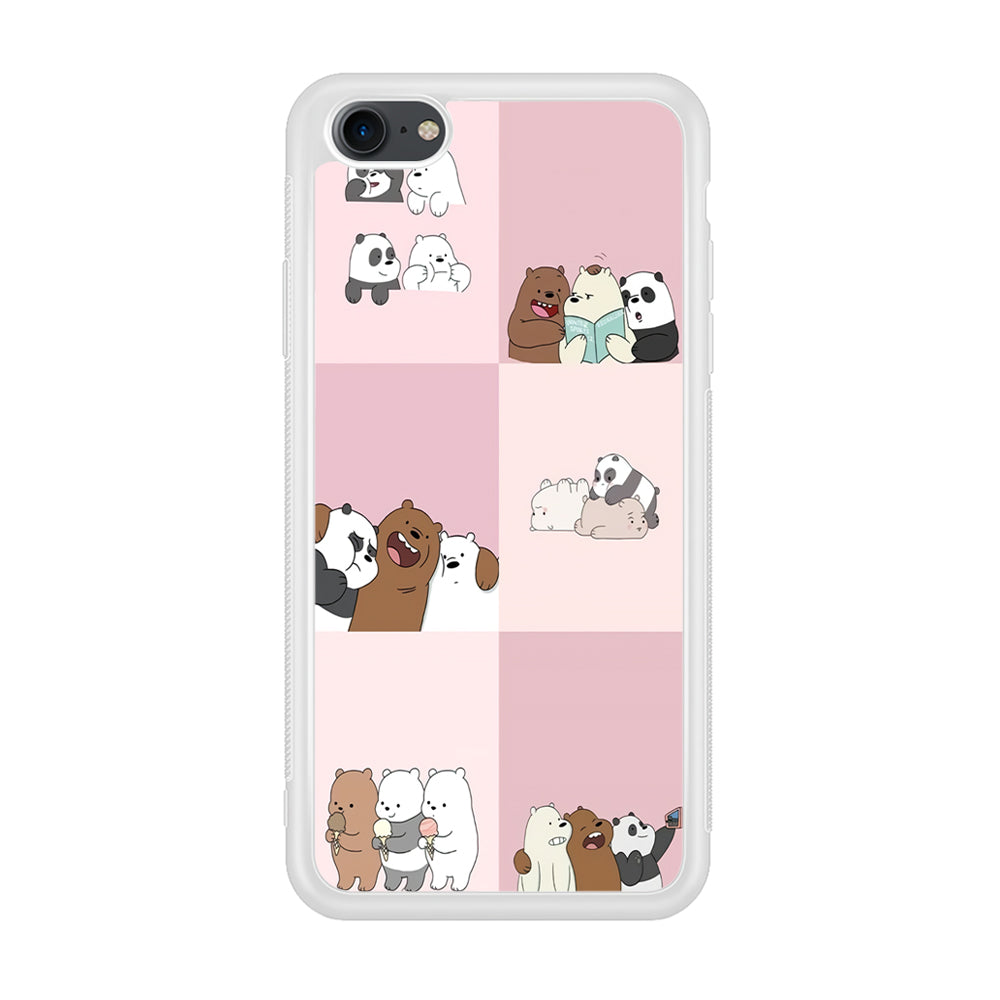 We Bare Bear Daily Life iPhone 7 Case-Phone Case-Rubber White (2D Case)-Altracase