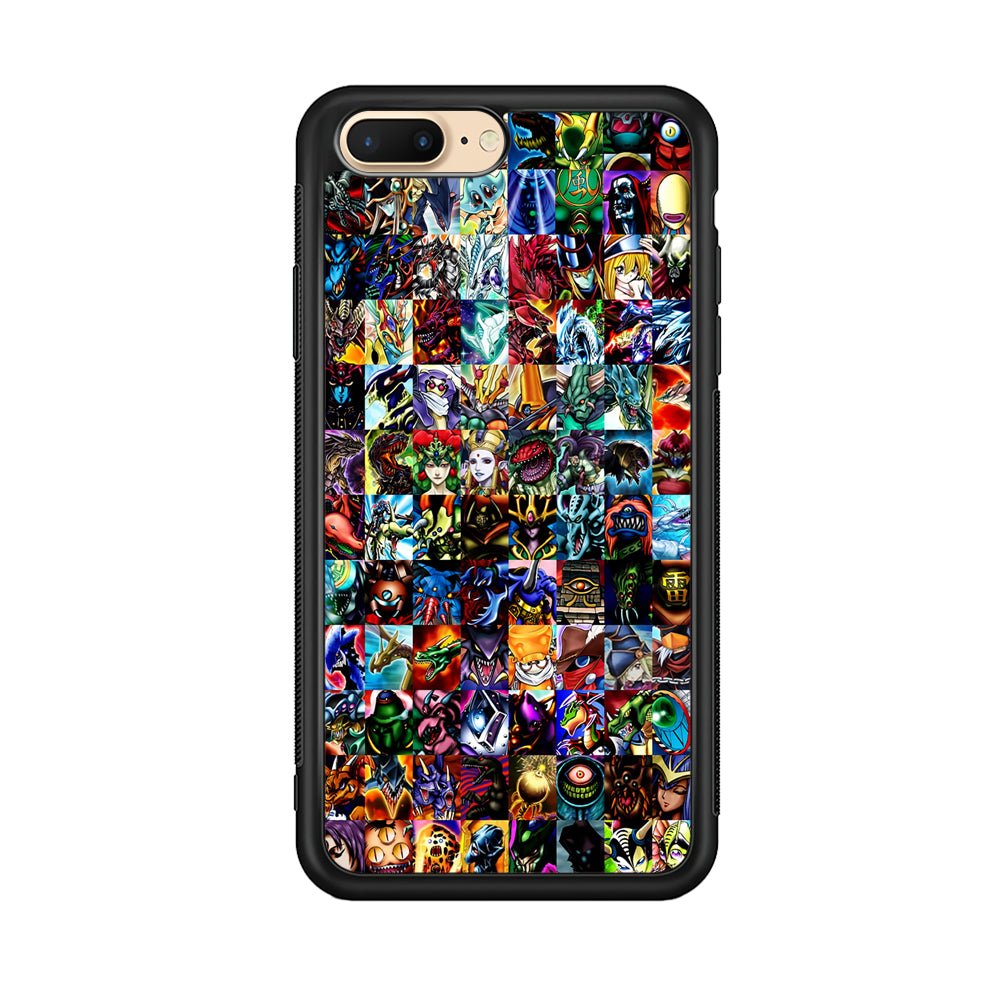 Yu-Gi-Oh All Monster Cards iPhone 7 Plus Case-Phone Case-Rubber Black (2D Case)-Altracase