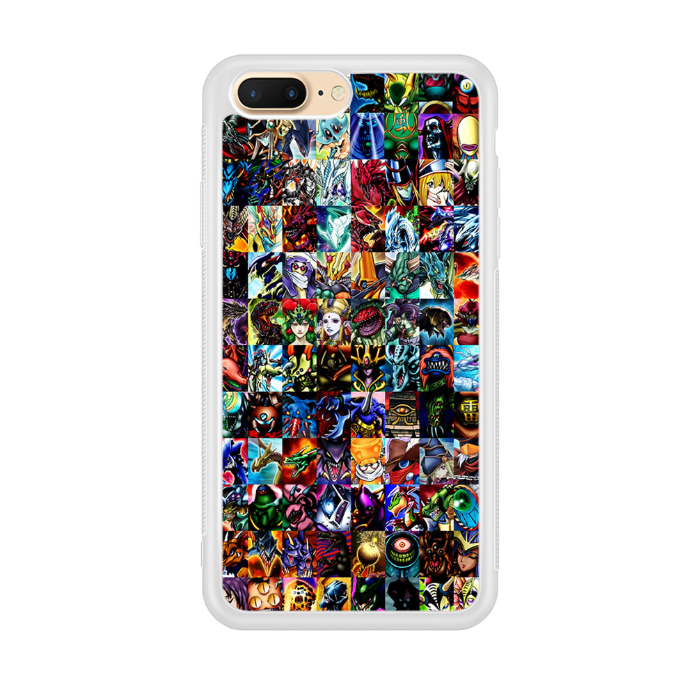 Yu-Gi-Oh All Monster Cards iPhone 7 Plus Case-Phone Case-Rubber White (2D Case)-Altracase