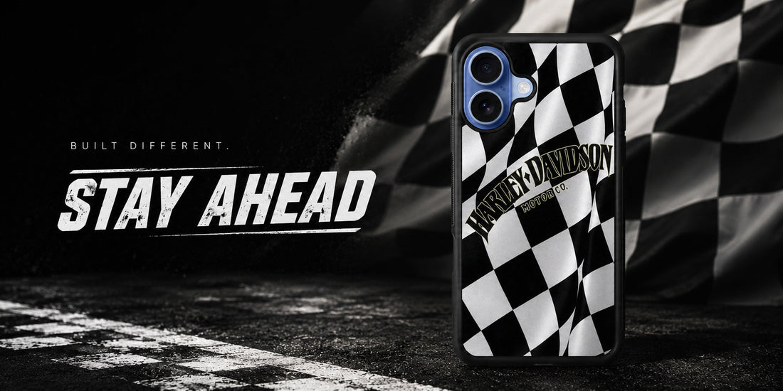 Harley Davidson Black White Flag iPhone 17 Case