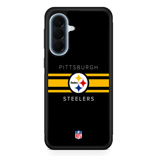 NFL Pittsburgh Steelers Yellow Stripe Samsung Galaxy A57 Case | Slim Samsung Galaxy A57 Protective Case