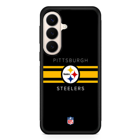 NFL Pittsburgh Steelers Yellow Stripe Samsung Galaxy S26 Case | Durable Protective Rubber Cover