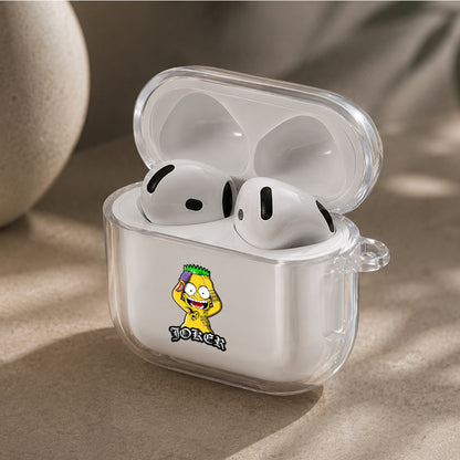Bart Simpson Cosplay Joker Protective Apple Airpods 4 Clear Case - Durable Clear Protection