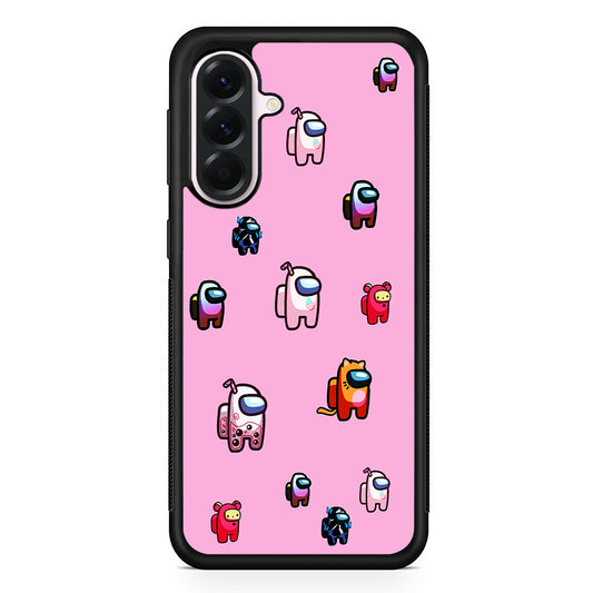 Among Us Cute Pink Samsung Galaxy A56 Case | Samsung Galaxy A56 Protective Rubber Case