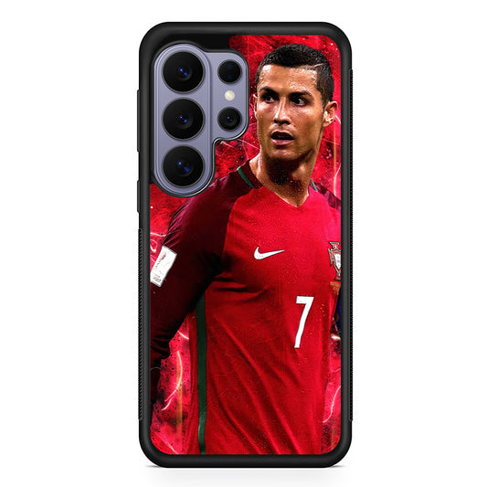 Cristiano Ronaldo Red Aesthetic Samsung Galaxy S26 Ultra Case | Protective Rubber Cover