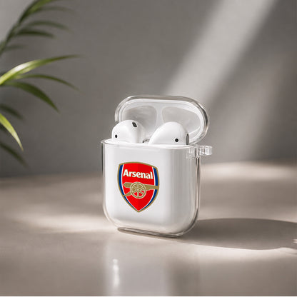 Arsenal Logo Protective Clear Case Cover For Apple Airpods | Soft Silicone AirPods 1 / 2 Case | Protective Cover
