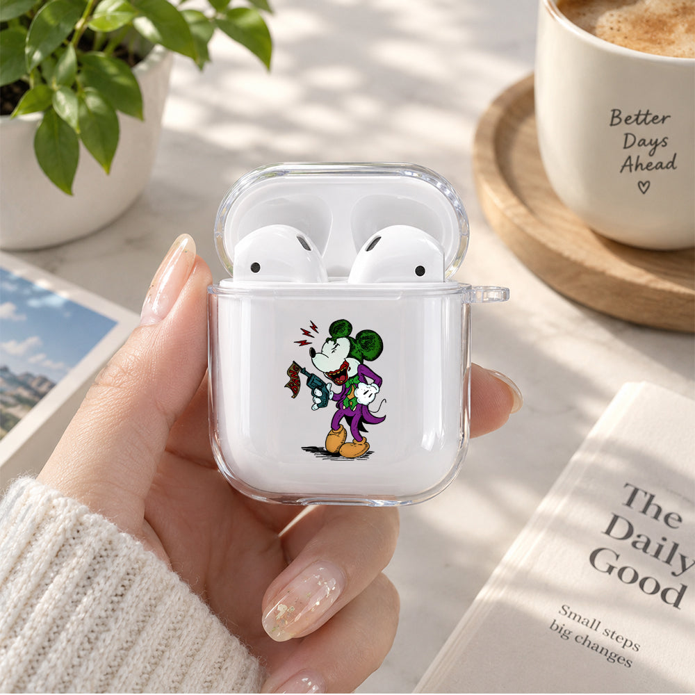 Mickey Joker Protective Clear Case Cover For Apple Airpods | Soft Silicone AirPods 1 / 2 Case | Protective Cover