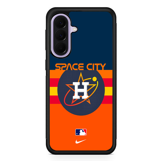 MLB Houston Astros Space Nike Samsung Galaxy A37 Case | Samsung Galaxy A37 Rubber Protective Case