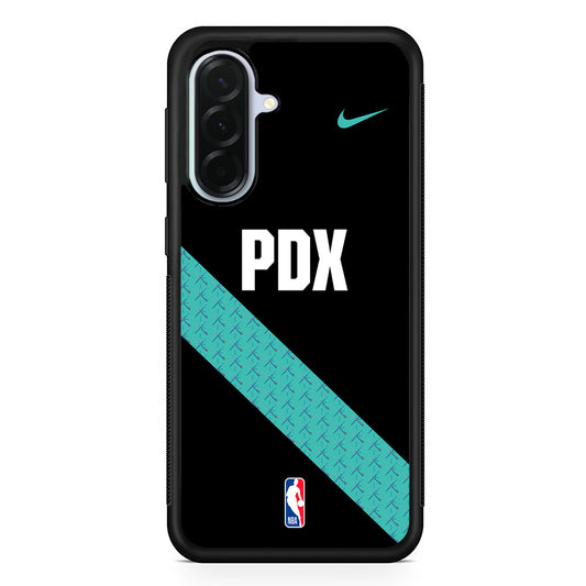 NBA Portland Trail Blazers Black Nike Samsung Galaxy A36 Case | Durable Samsung Galaxy A36 Protective Case