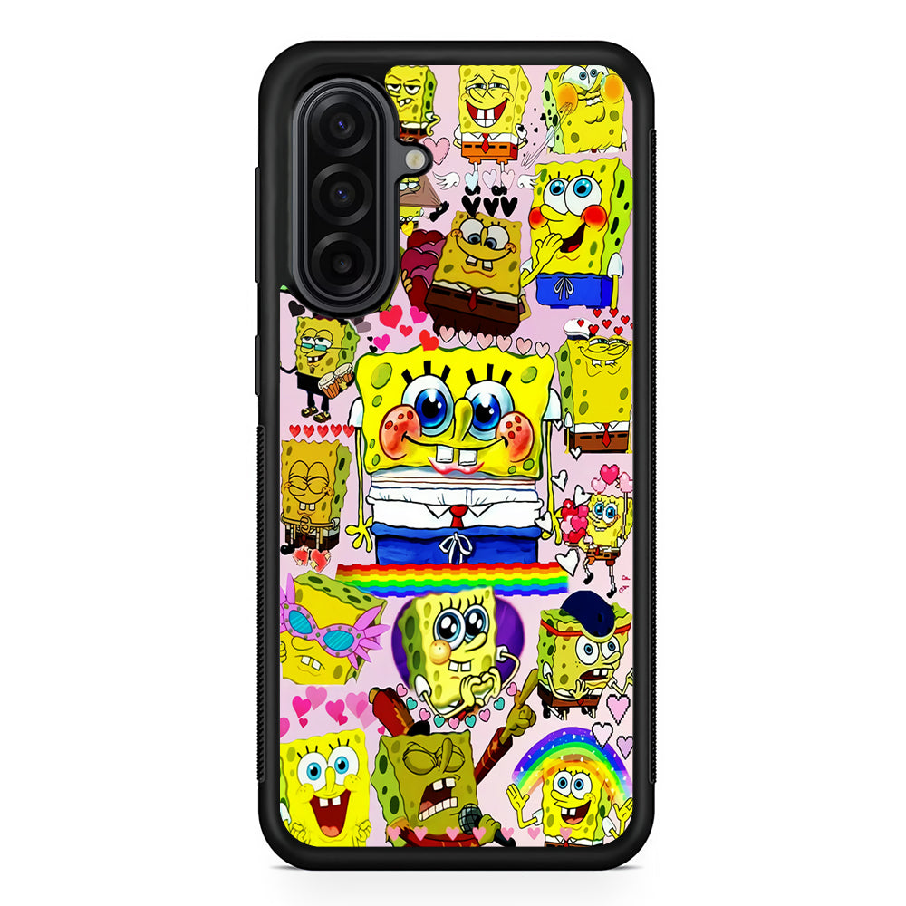 Spongebob Cute Character Samsung Galaxy A17 Case | Durable Rubber Samsung Galaxy A17 Phone Case