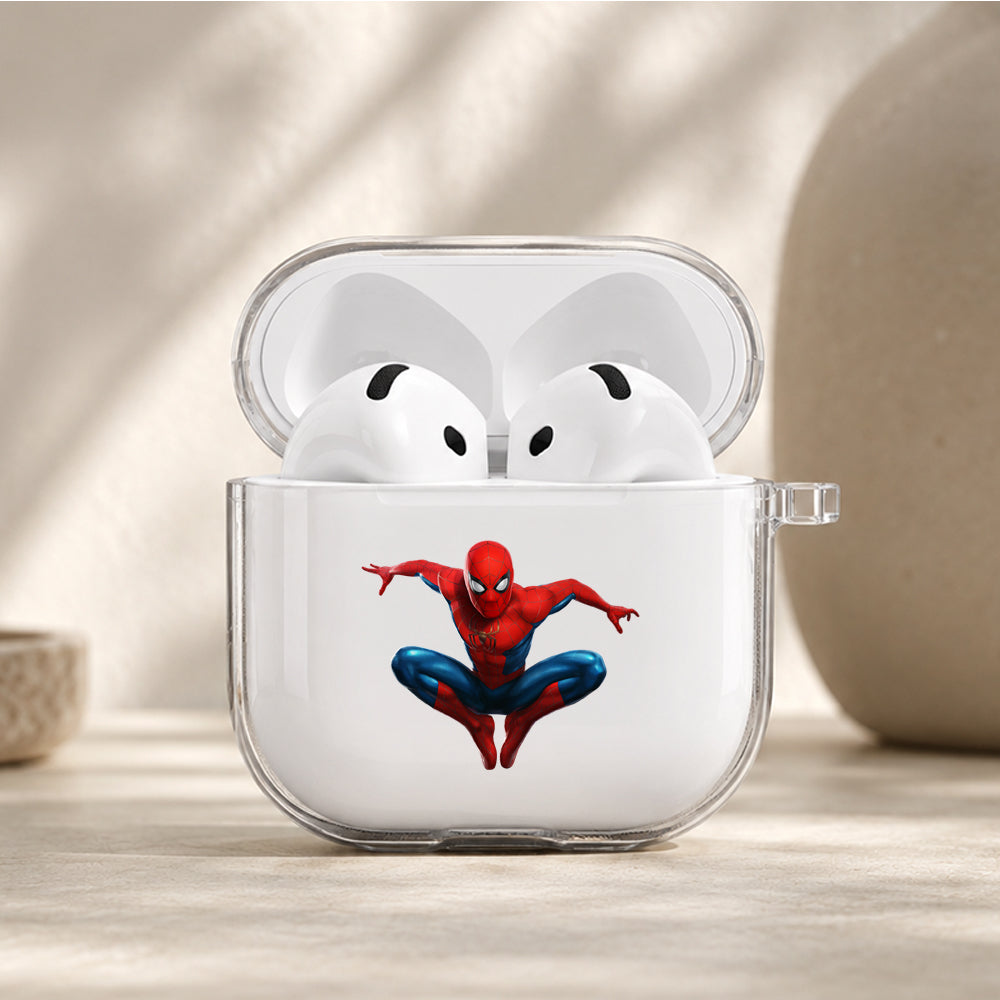 Spider-Man Red and Blue Suit Protective Apple Airpods 4 Clear Case - Durable Clear Protection