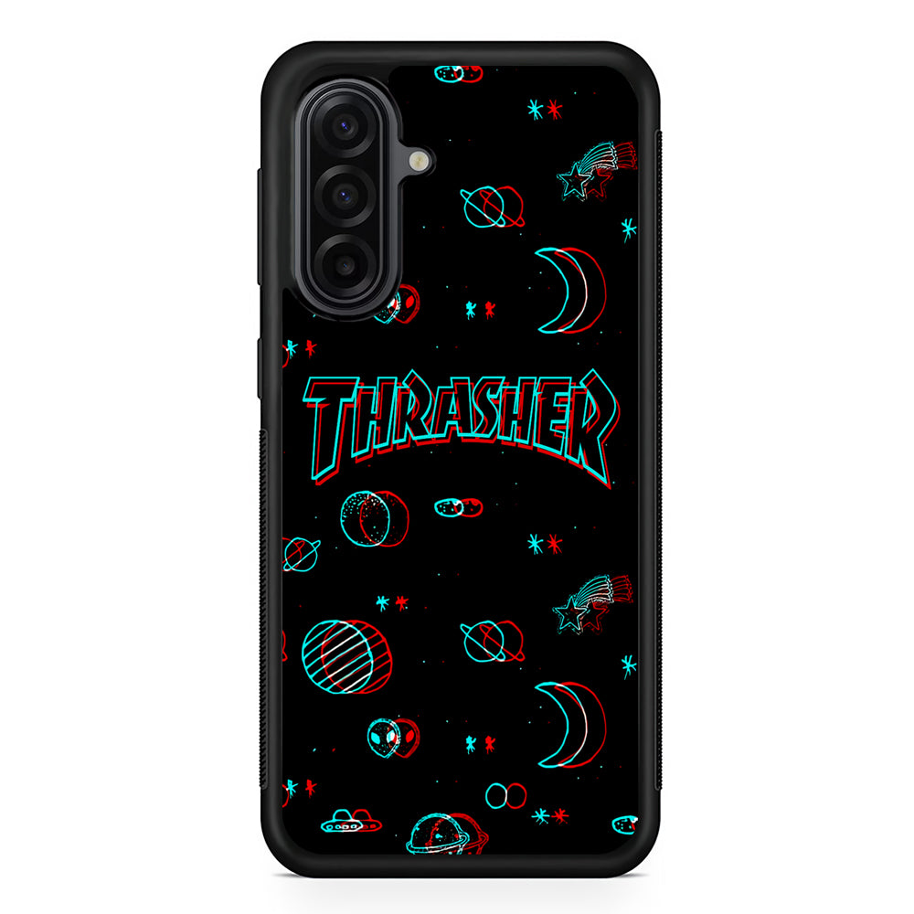 Thrasher Neon Galaxy Samsung Galaxy A17 Case | Durable Rubber Samsung Galaxy A17 Phone Case