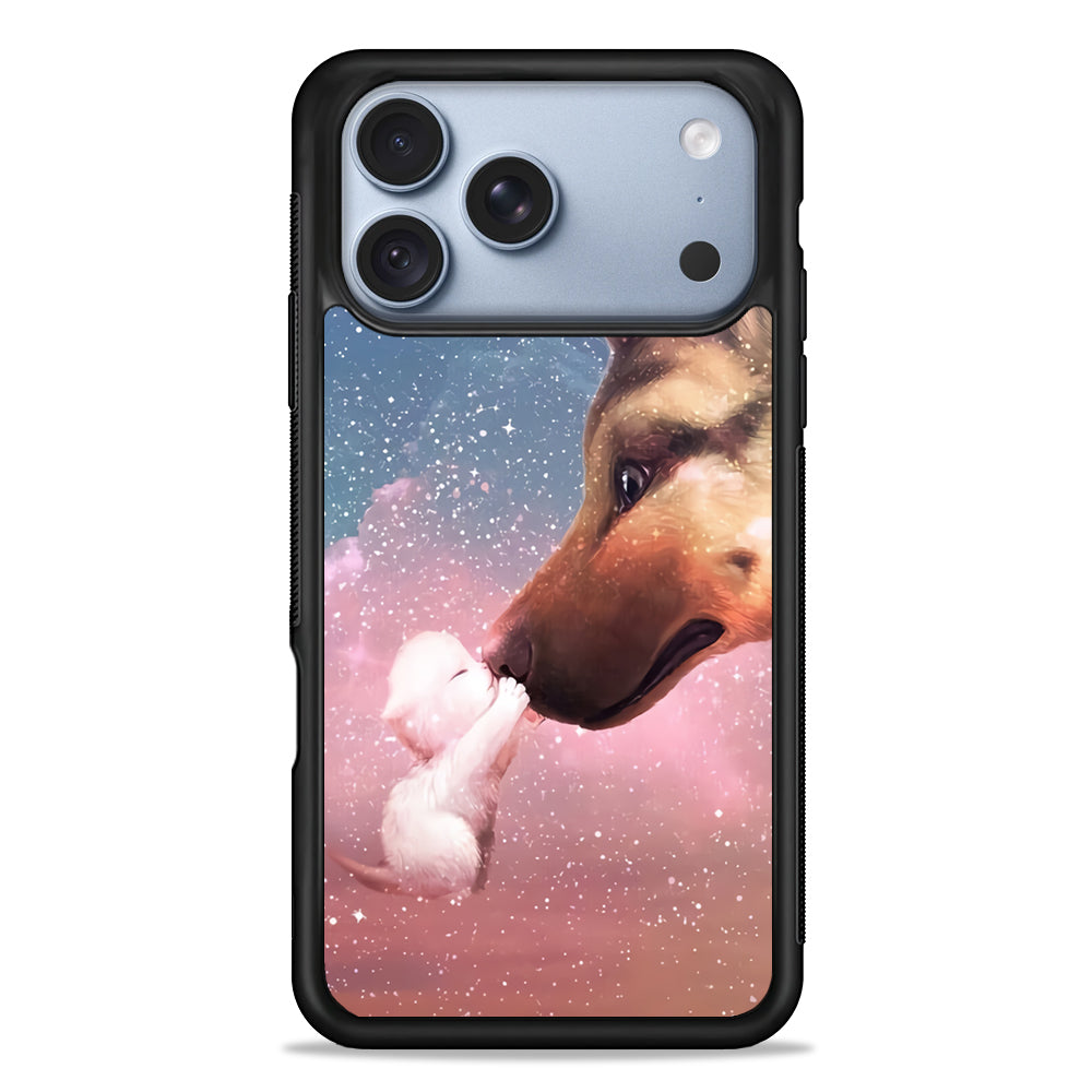 Cute Cat Kiss Dog iPhone 18 Pro Case - iPhone 18 Pro Silicone Case