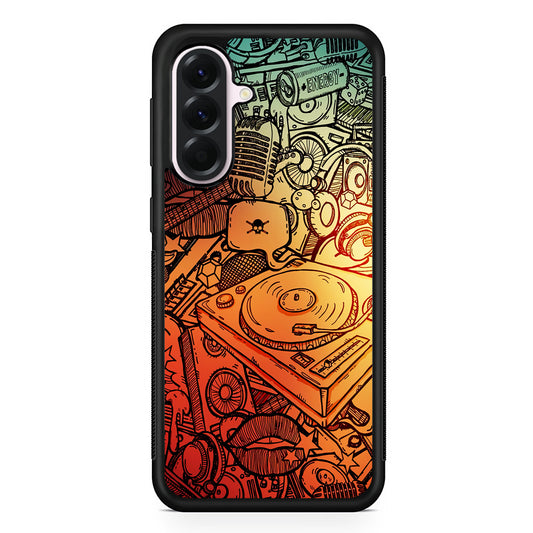 Music Graffiti Art Samsung Galaxy A56 Case | Samsung Galaxy A56 Protective Rubber Case