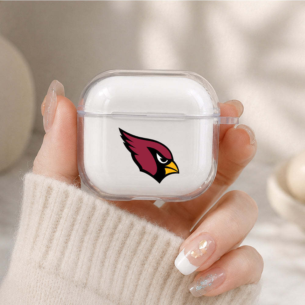 NFL Arizona Cardinals Logo Protective Apple Airpods 4 Clear Case - Durable Clear Protection