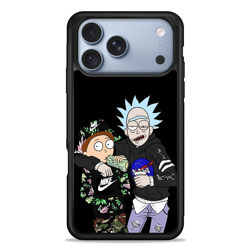 Nike X Nasa Rick and Morty iPhone 18 Pro Case - iPhone 18 Pro Silicone Case