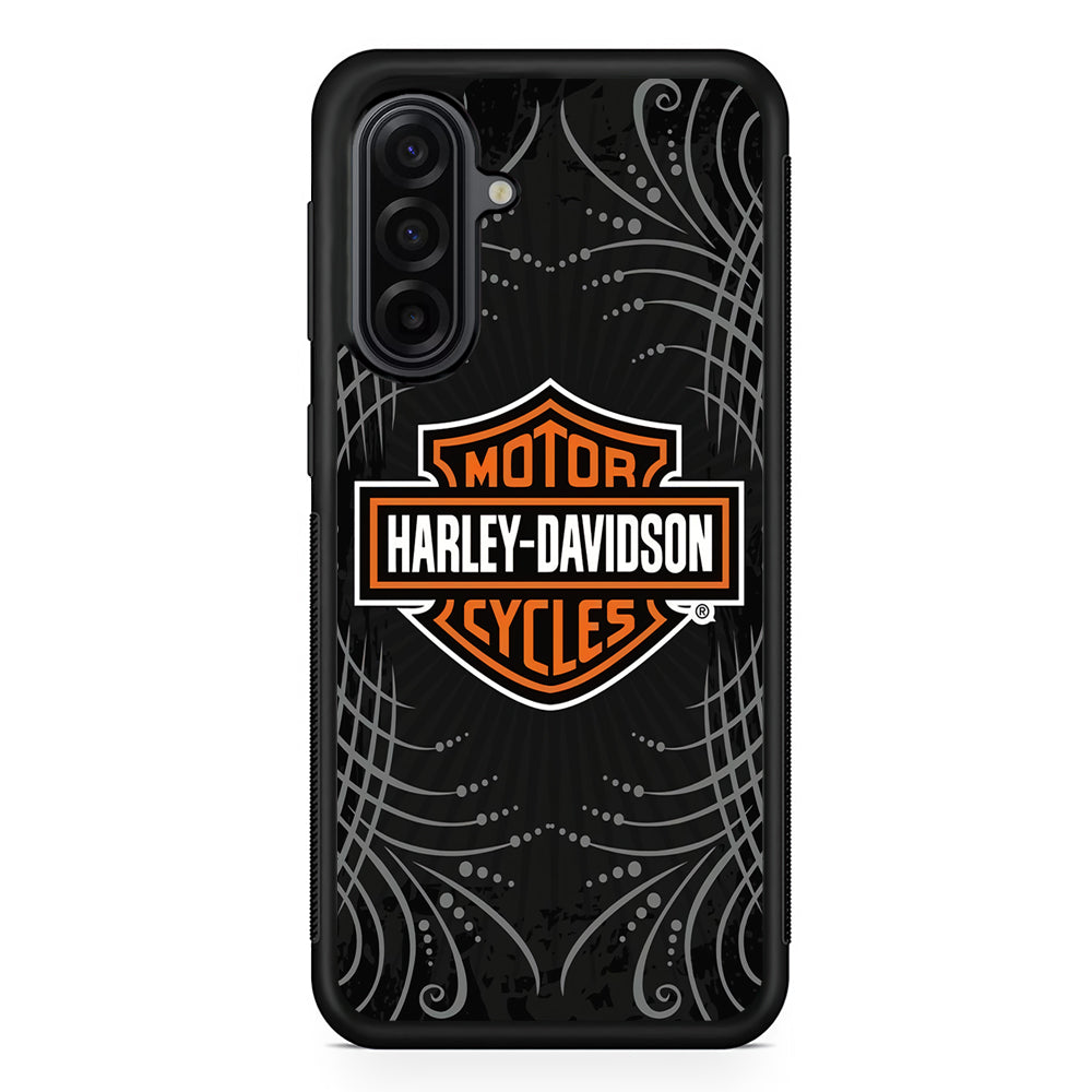 Harley Davidson Grey Motif Samsung Galaxy A17 Case | Durable Rubber Samsung Galaxy A17 Phone Case