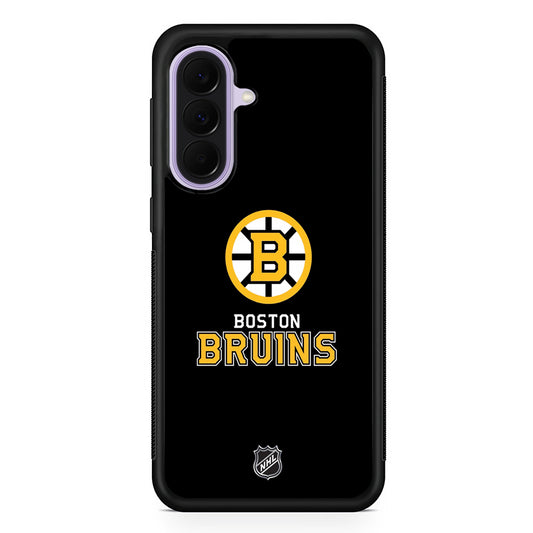 NHL Boston Bruins Black Samsung Galaxy A37 Case | Samsung Galaxy A37 Rubber Protective Case