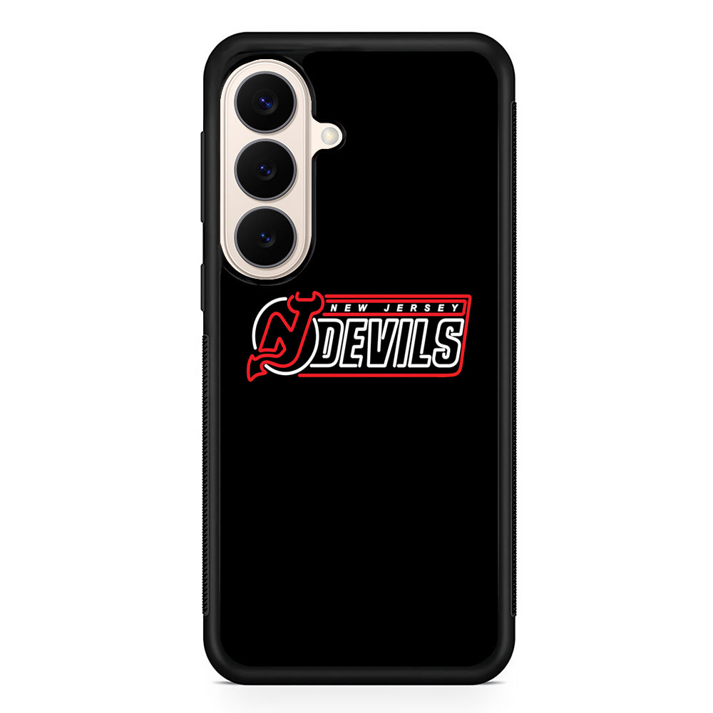 NHL New Jersey Devils Black Samsung Galaxy S26 Case | Durable Protective Rubber Cover