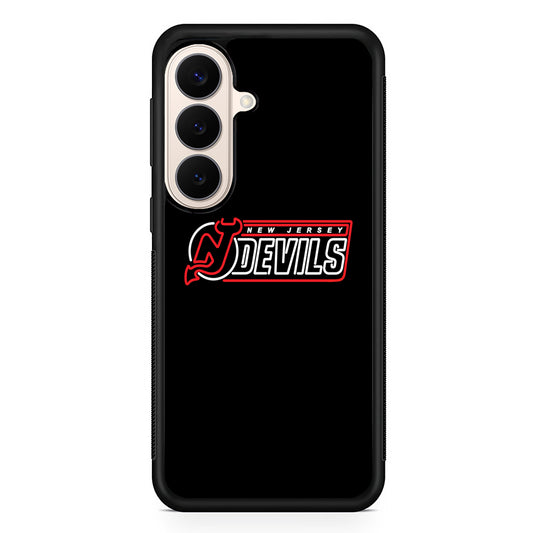 NHL New Jersey Devils Black Samsung Galaxy S26 Case | Durable Protective Rubber Cover