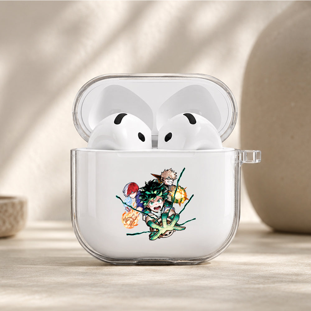 My Hero Academia Trio Evolution Protective Apple Airpods 4 Clear Case - Durable Clear Protection