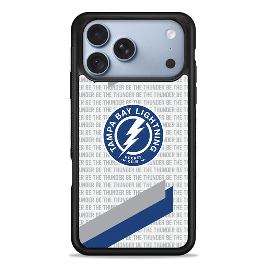 NHL Tampa Bay Lightning Pattern iPhone 18 Pro Case - iPhone 18 Pro Silicone Case
