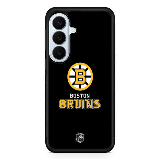 NHL Boston Bruins Black Samsung Galaxy S26 Plus Case | Slim Protective Rubber Cover