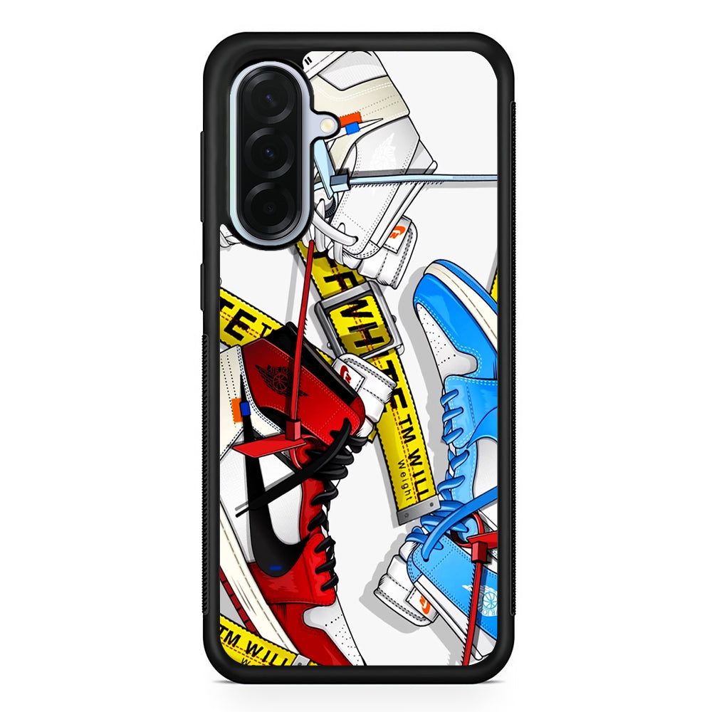 Nike X Air Jordan Shoes Collage Samsung Galaxy A36 Case | Durable Samsung Galaxy A36 Protective Case